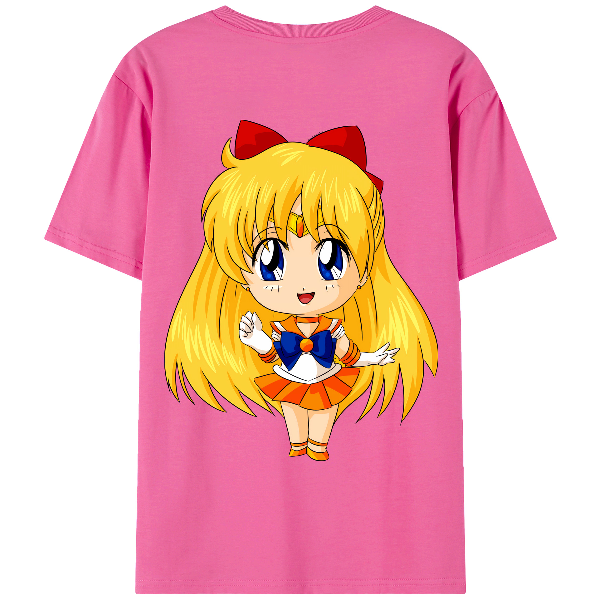 （画像用） 美少女戦士セーラームーン 愛野 美奈子 あいの みなこ Sailor Moon Aino Minako レディース半袖Tシャツ(バックプリント)